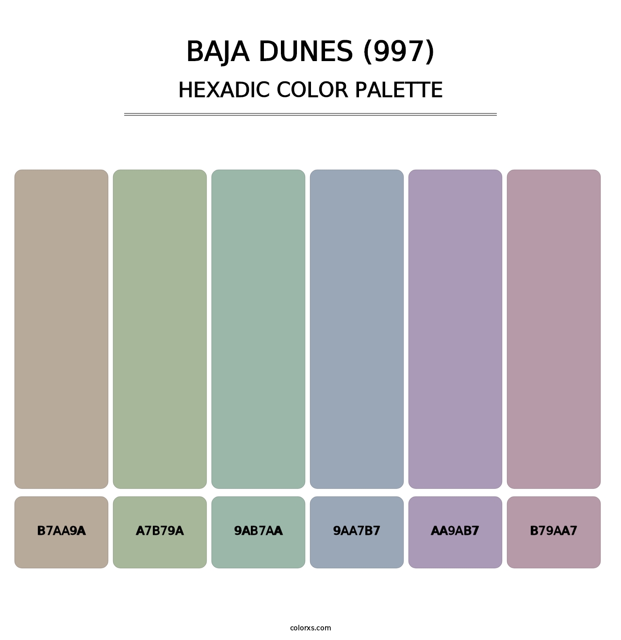 Baja Dunes (997) - Hexadic Color Palette