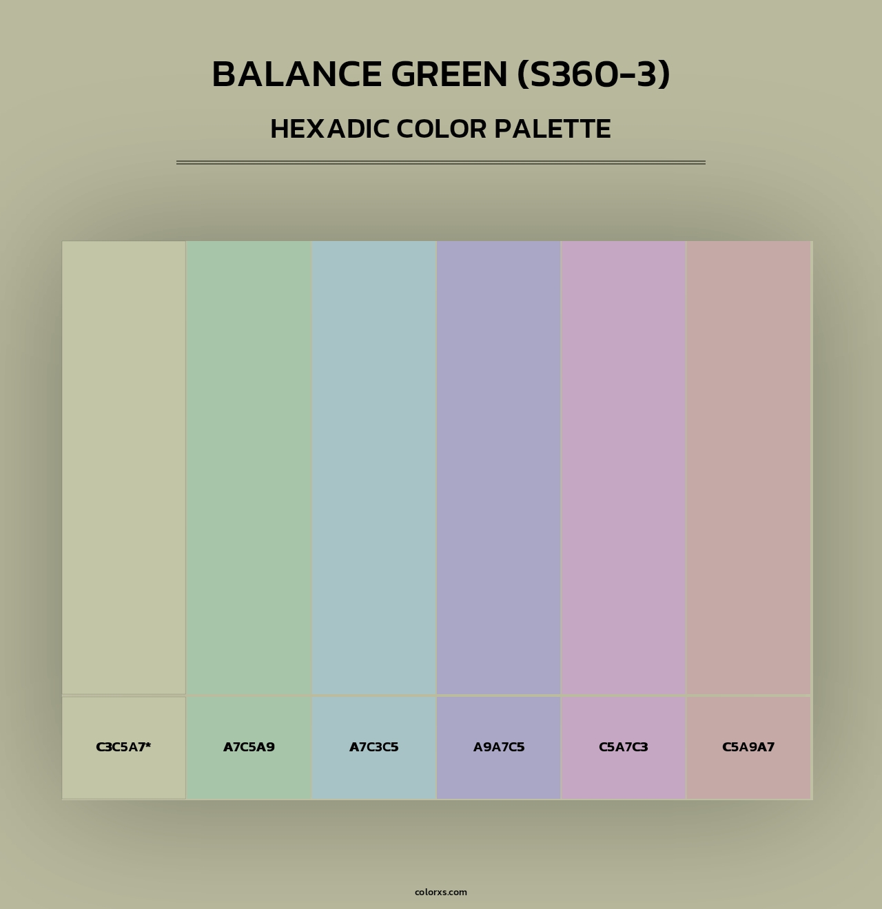 Balance Green (S360-3) - Hexadic Color Palette
