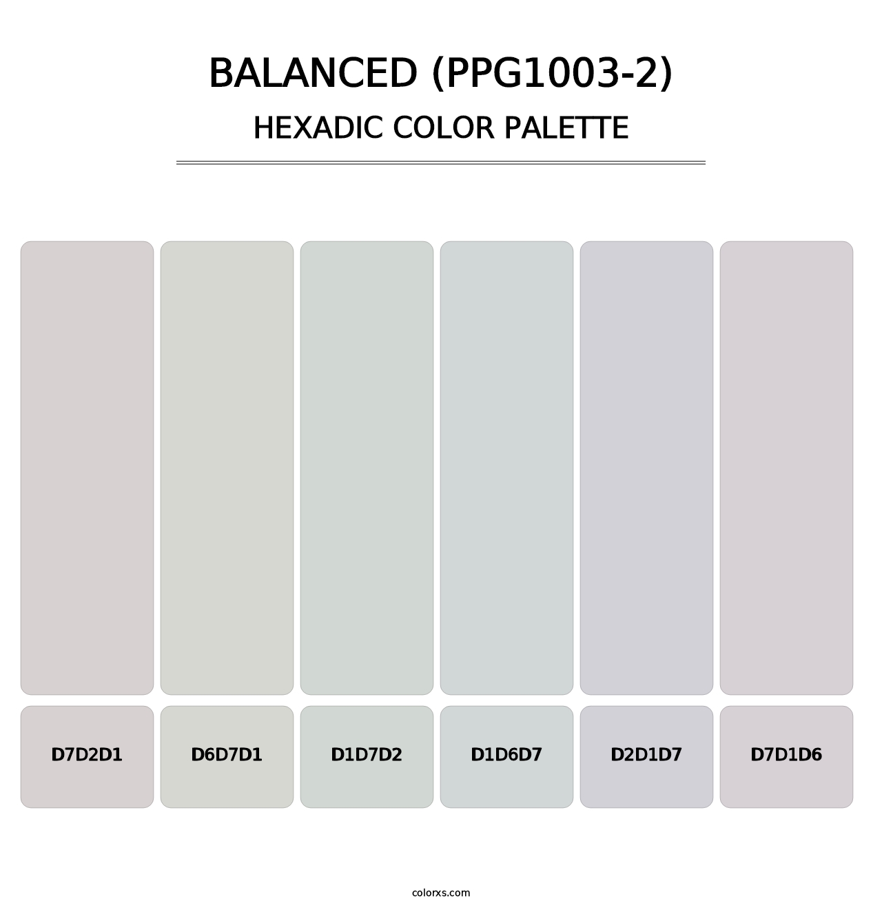Balanced (PPG1003-2) - Hexadic Color Palette