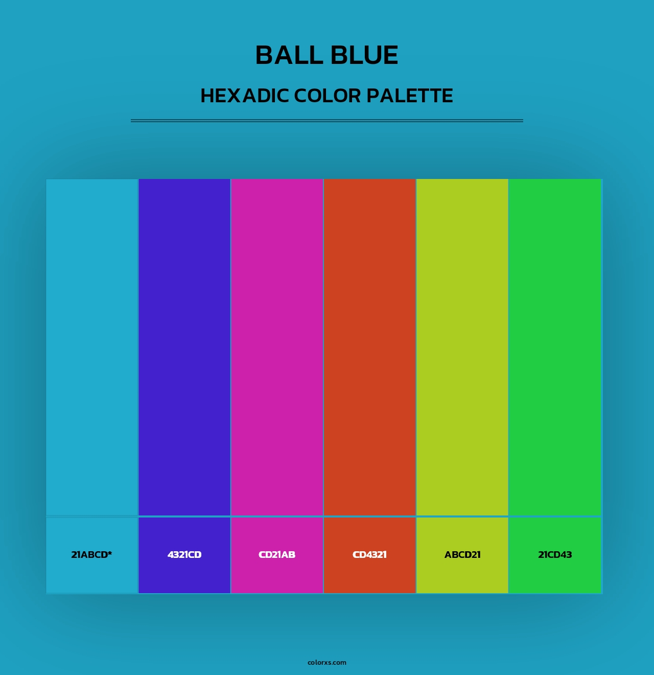 Ball Blue - Hexadic Color Palette