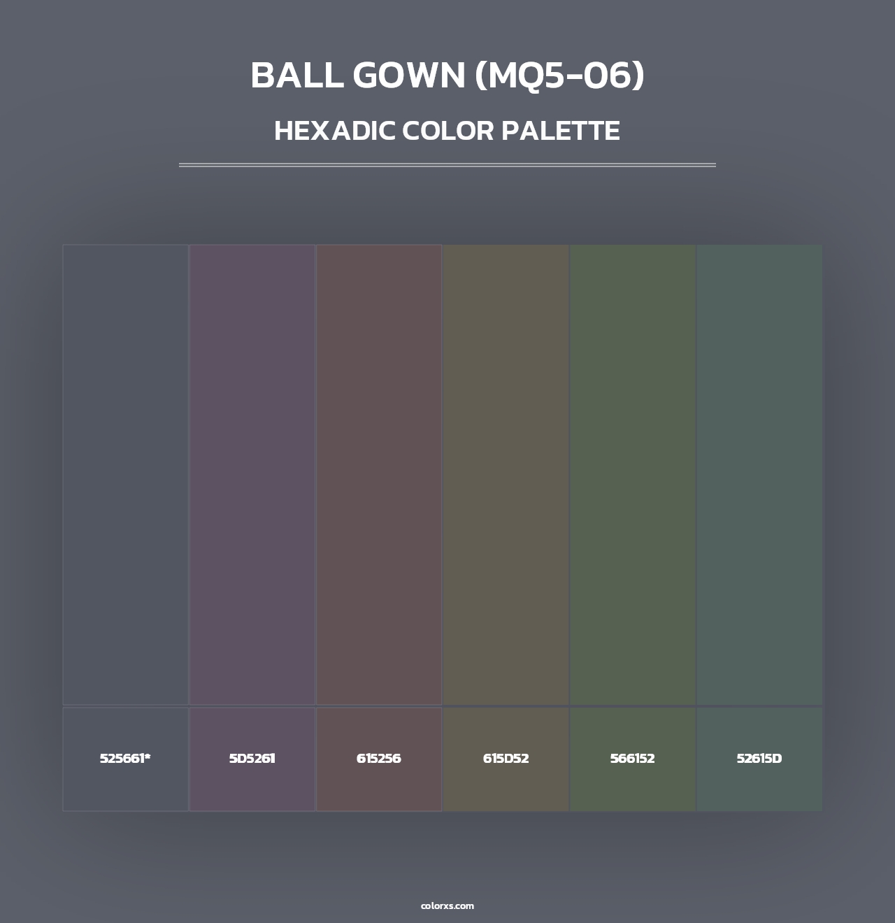Ball Gown (MQ5-06) - Hexadic Color Palette