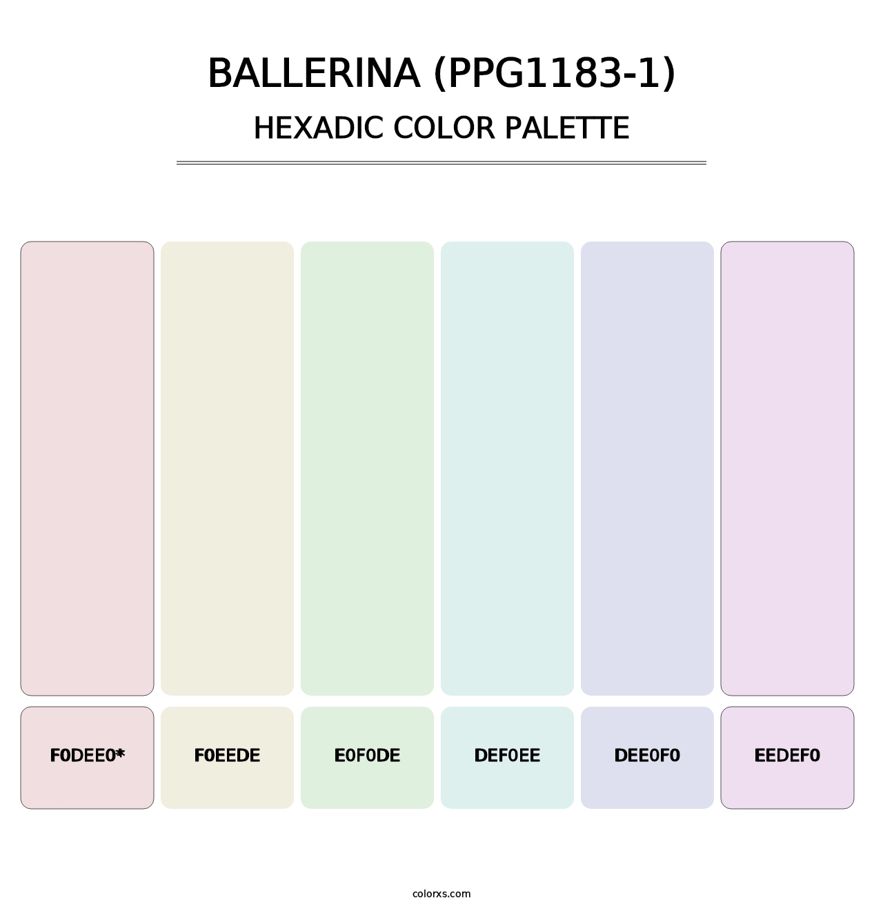 Ballerina (PPG1183-1) - Hexadic Color Palette