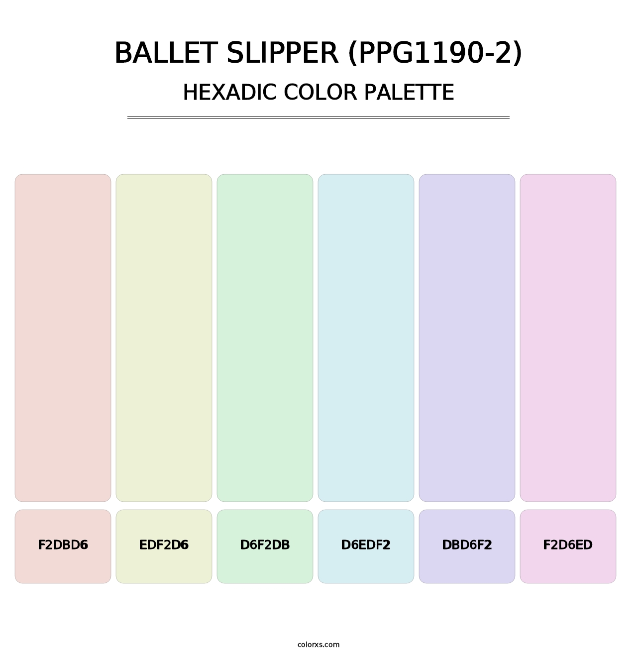 Ballet Slipper (PPG1190-2) - Hexadic Color Palette