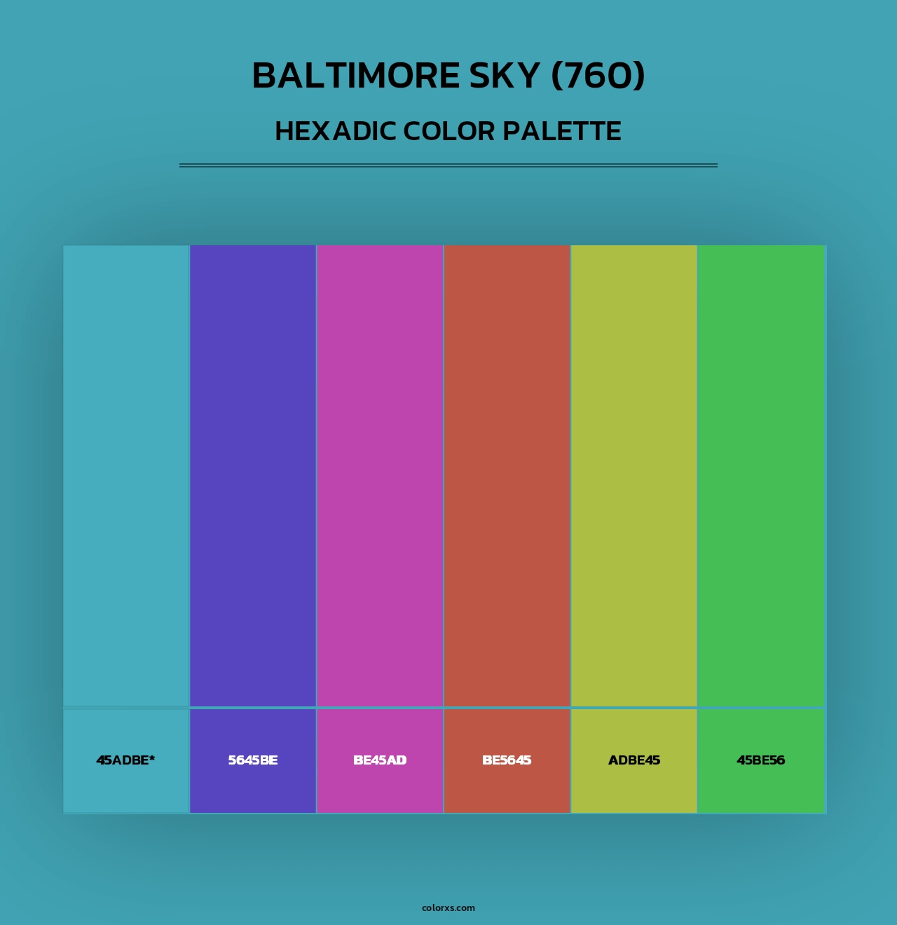 Baltimore Sky (760) - Hexadic Color Palette