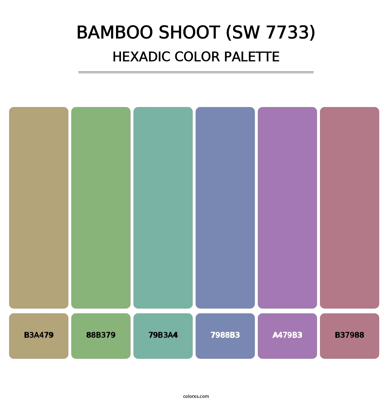Bamboo Shoot (SW 7733) - Hexadic Color Palette