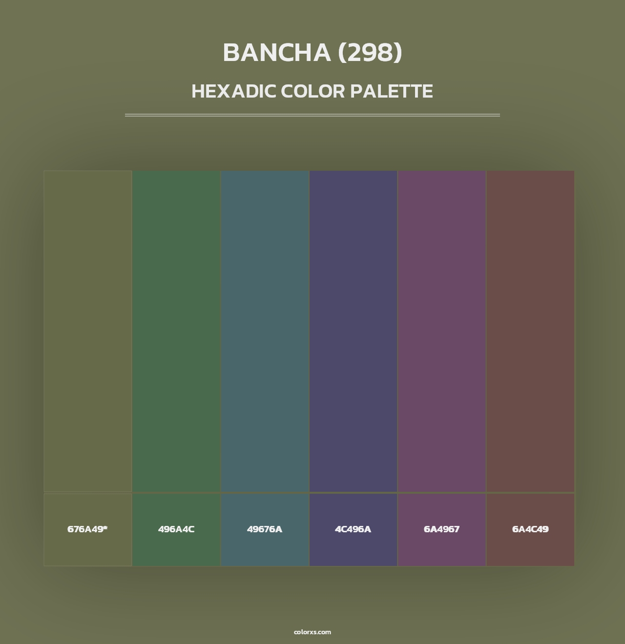 Bancha (298) - Hexadic Color Palette
