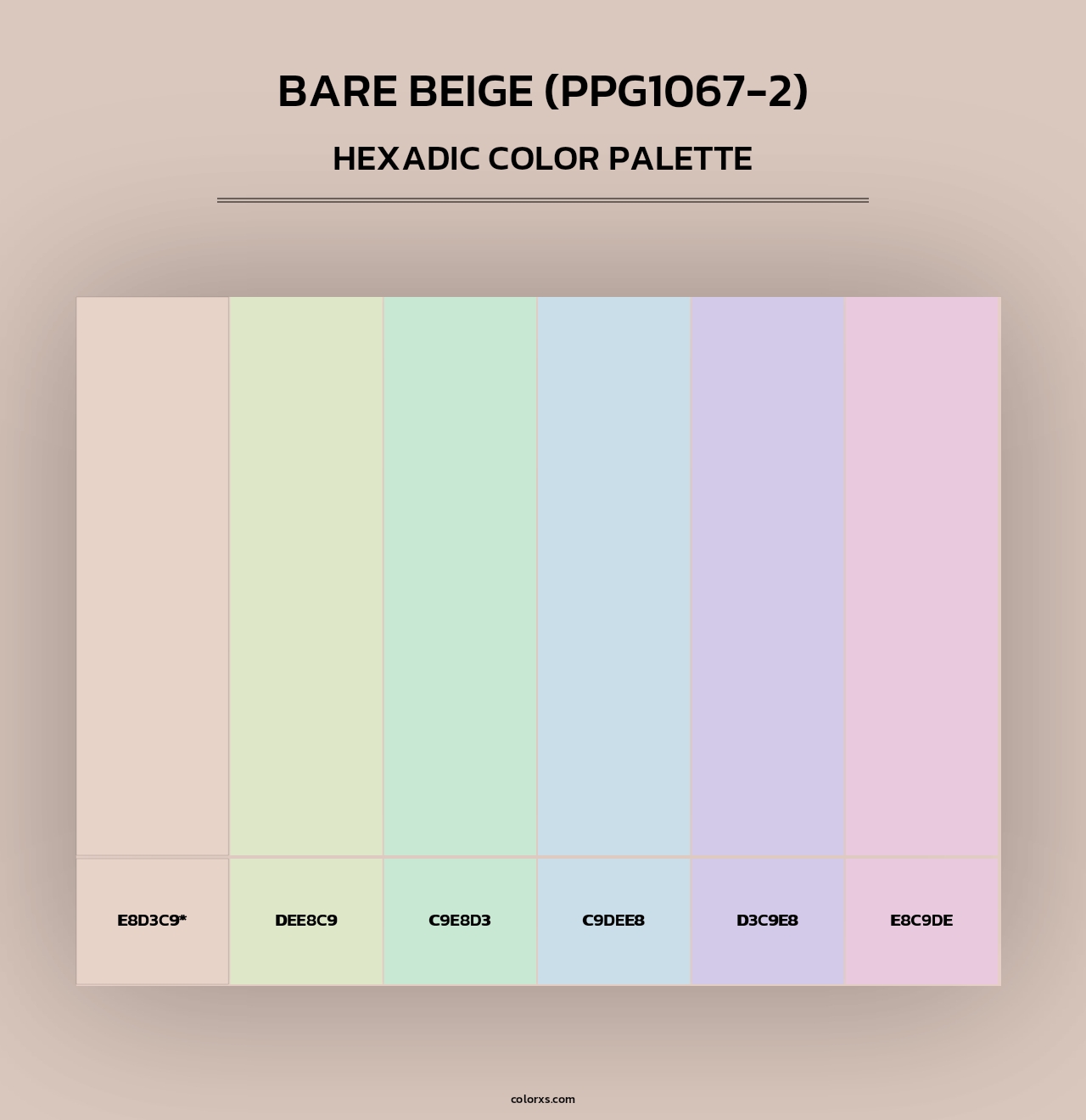 Bare Beige (PPG1067-2) - Hexadic Color Palette
