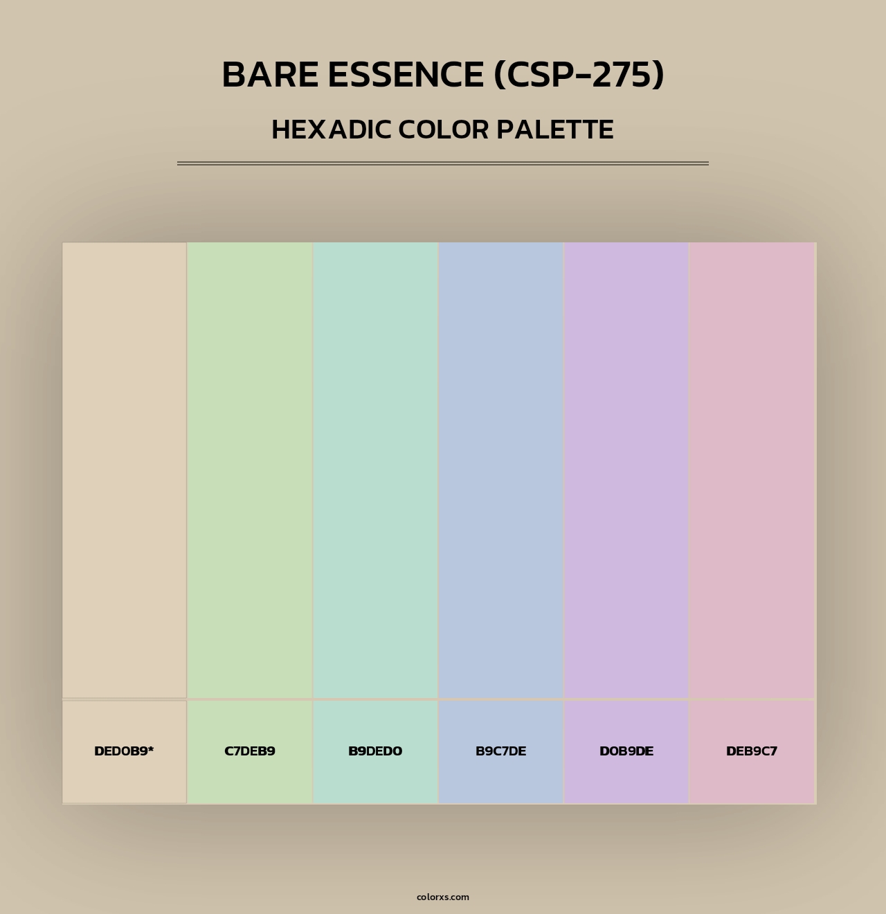 Bare Essence (CSP-275) - Hexadic Color Palette