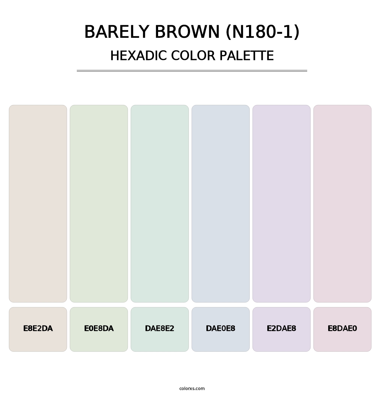 Barely Brown (N180-1) - Hexadic Color Palette