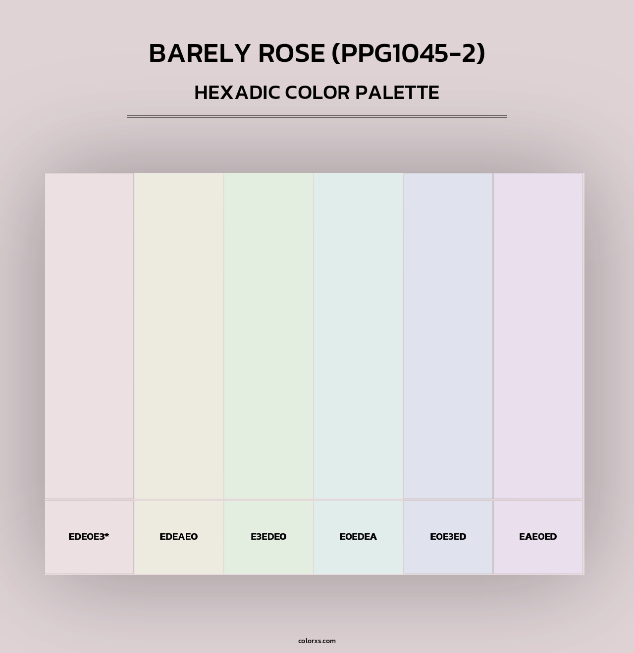 Barely Rose (PPG1045-2) - Hexadic Color Palette
