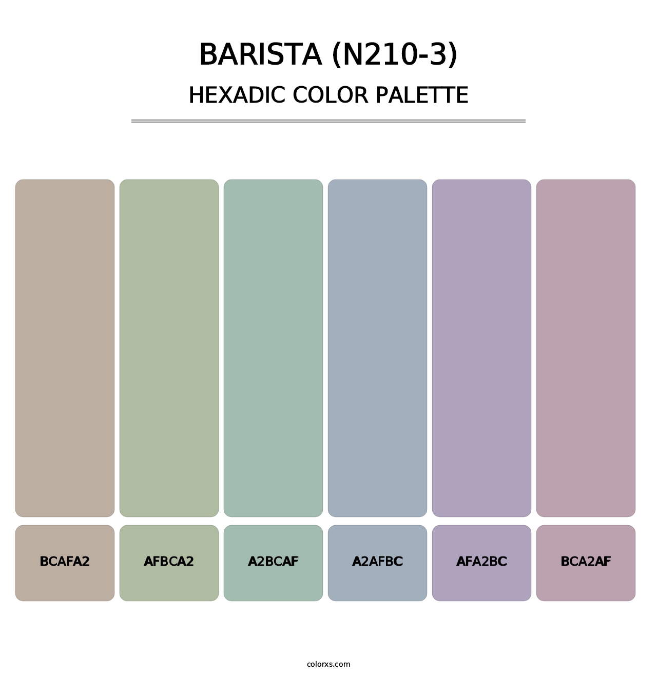 Barista (N210-3) - Hexadic Color Palette