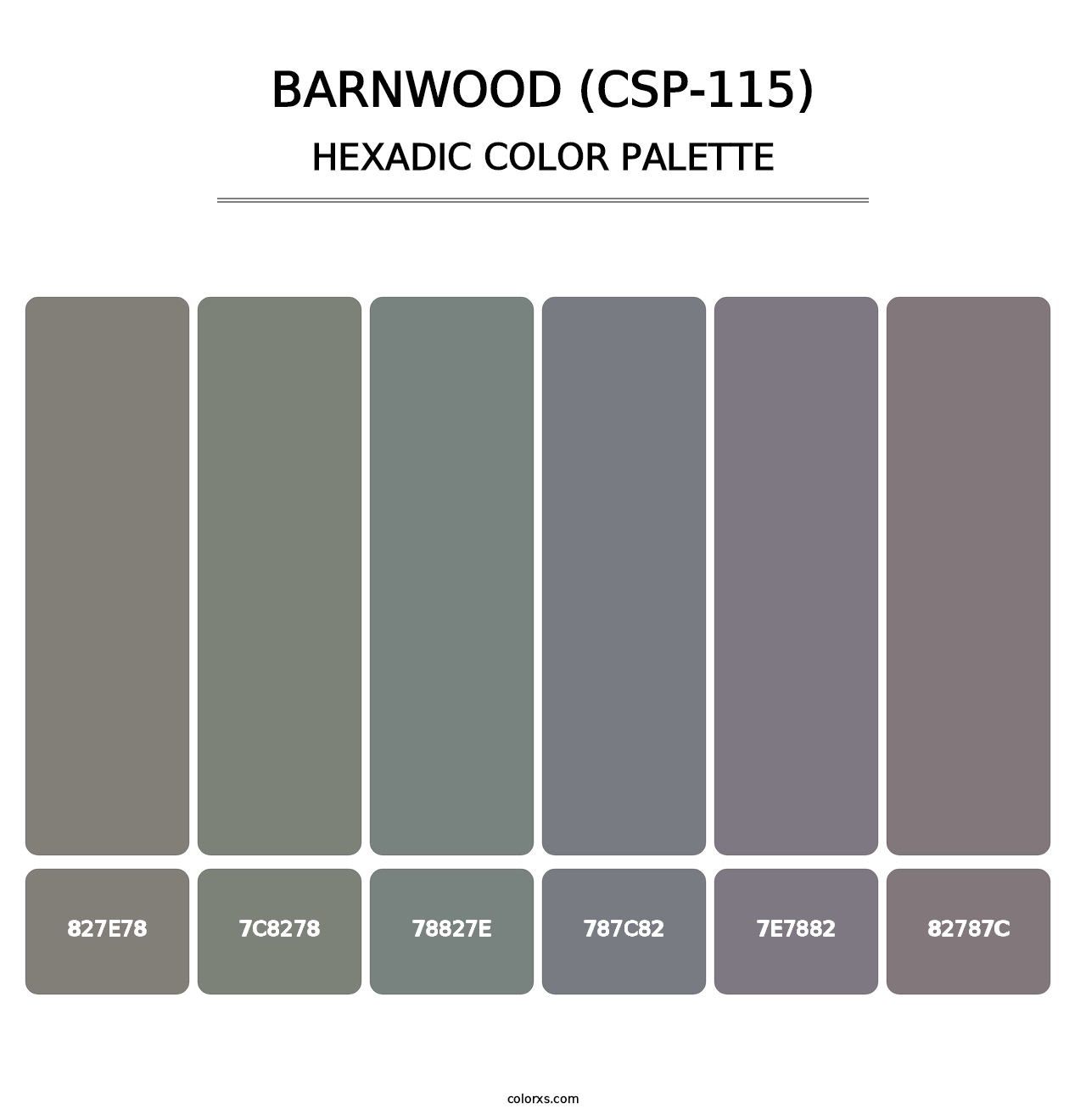 Barnwood (CSP-115) - Hexadic Color Palette