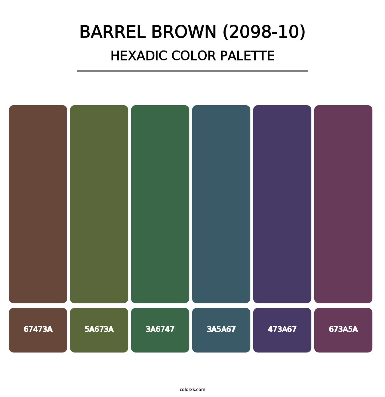 Barrel Brown (2098-10) - Hexadic Color Palette