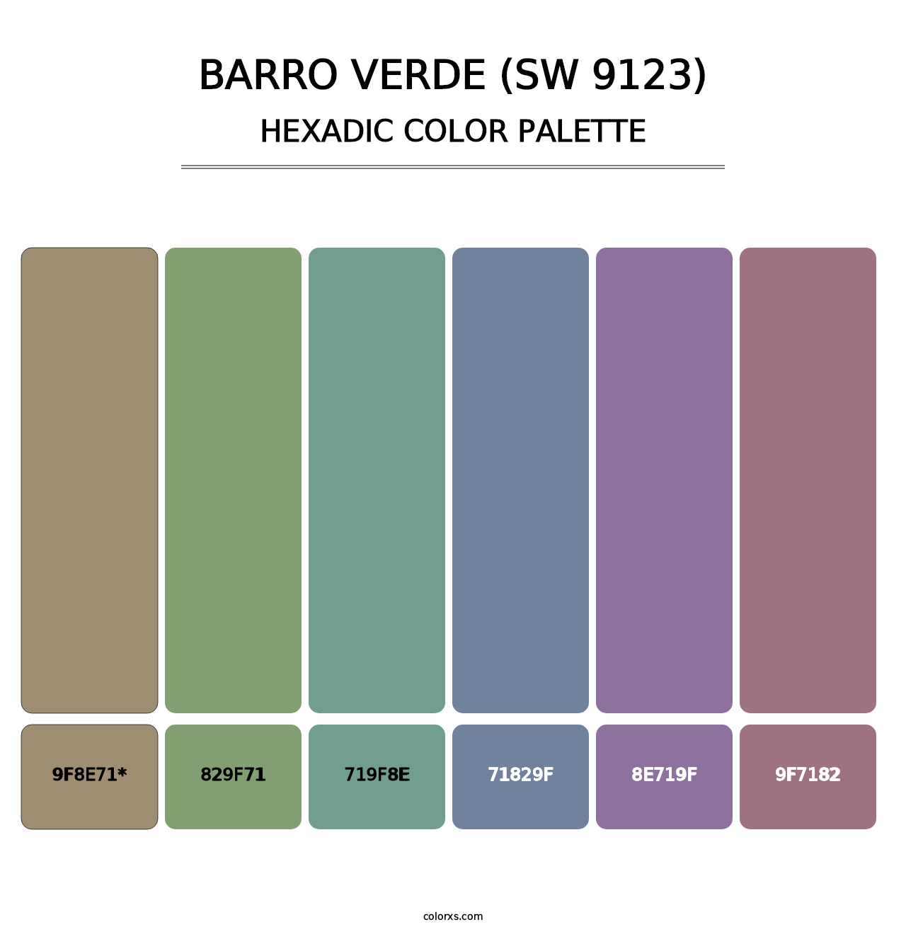 Barro Verde (SW 9123) - Hexadic Color Palette