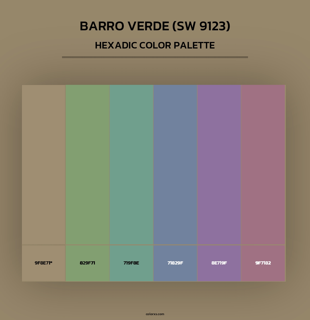 Barro Verde (SW 9123) - Hexadic Color Palette