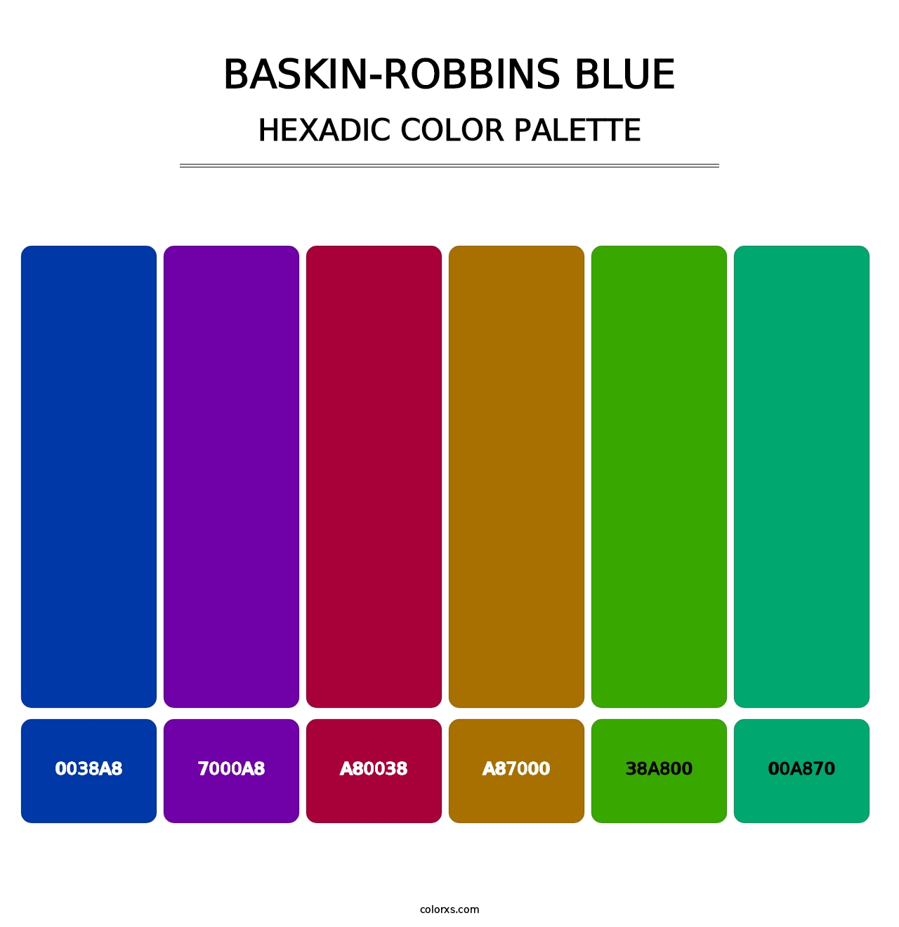 Baskin-Robbins Blue - Hexadic Color Palette