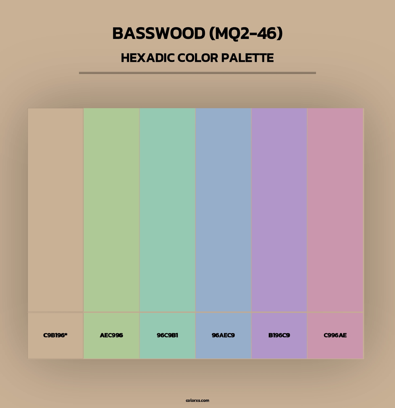 Basswood (MQ2-46) - Hexadic Color Palette