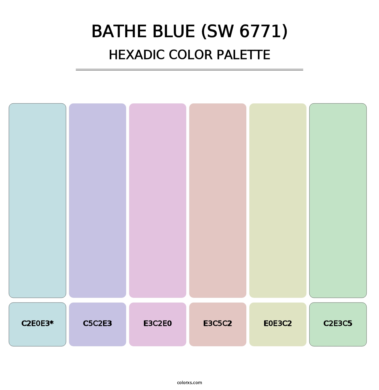 Bathe Blue (SW 6771) - Hexadic Color Palette