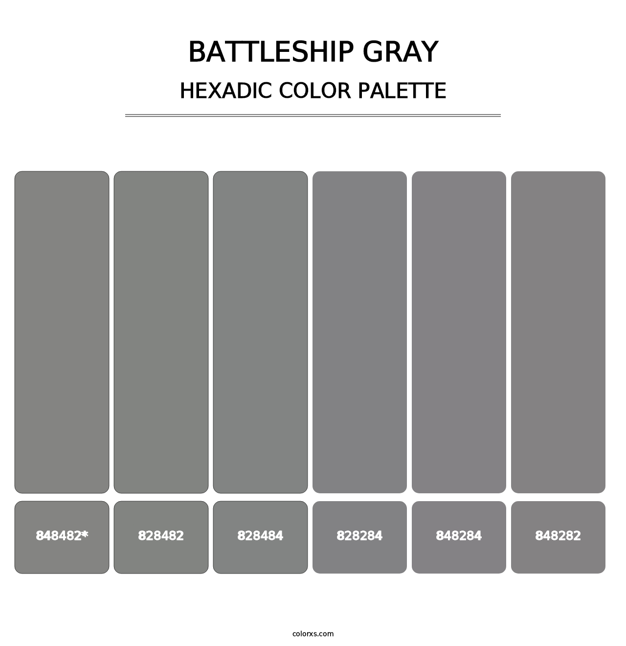 Battleship Gray - Hexadic Color Palette
