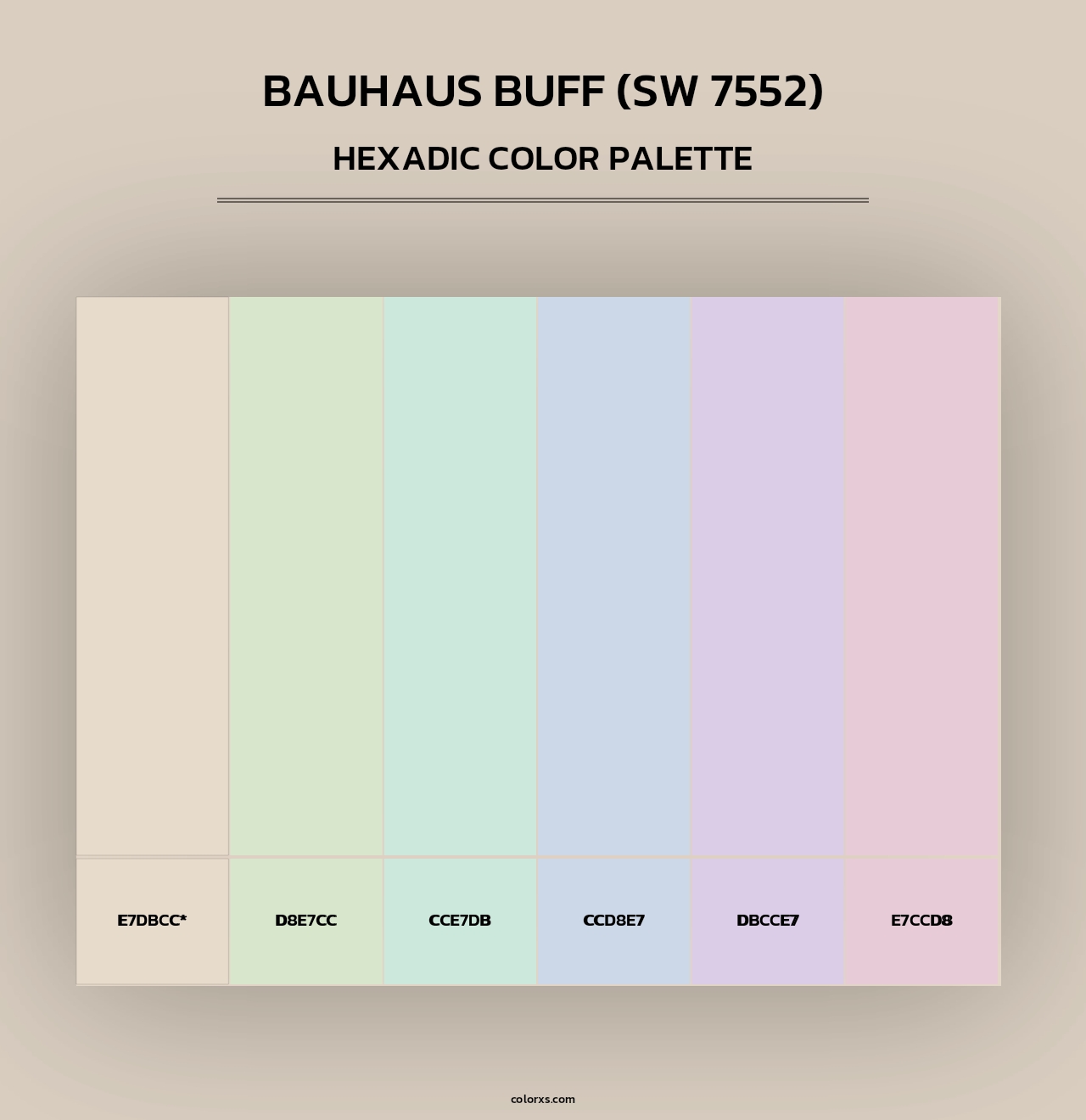 Bauhaus Buff (SW 7552) - Hexadic Color Palette