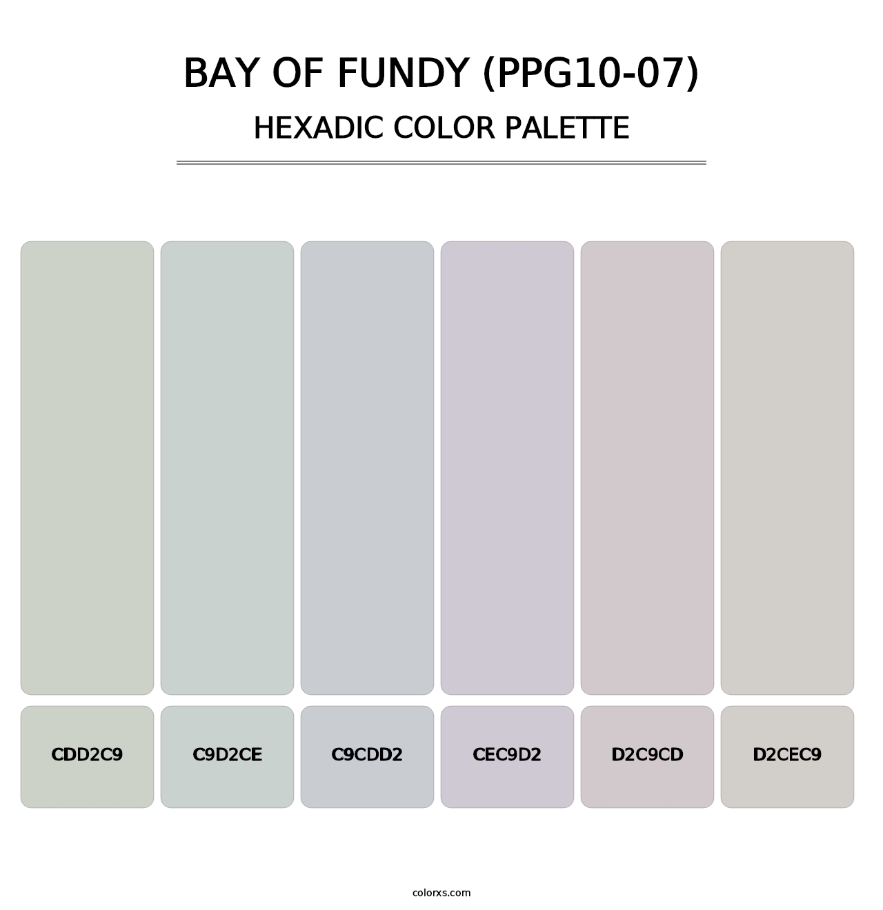 Bay Of Fundy (PPG10-07) - Hexadic Color Palette