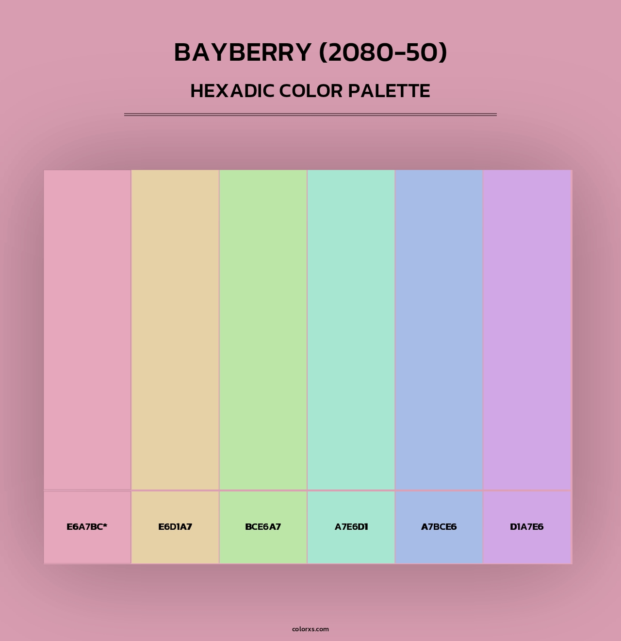 Bayberry (2080-50) - Hexadic Color Palette
