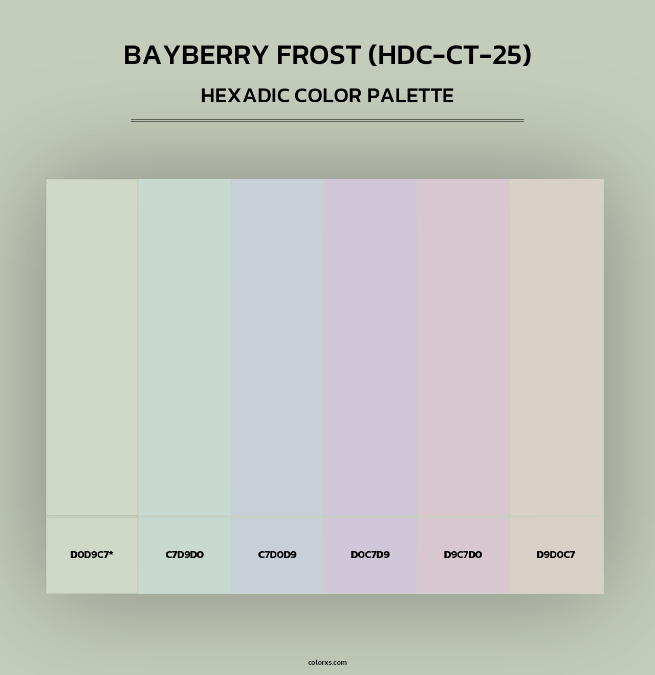 Bayberry Frost (HDC-CT-25) - Hexadic Color Palette