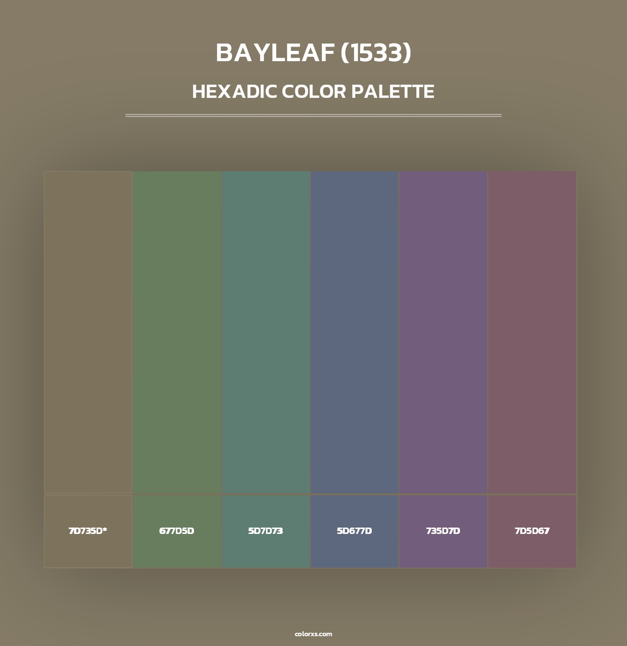 Bayleaf (1533) - Hexadic Color Palette