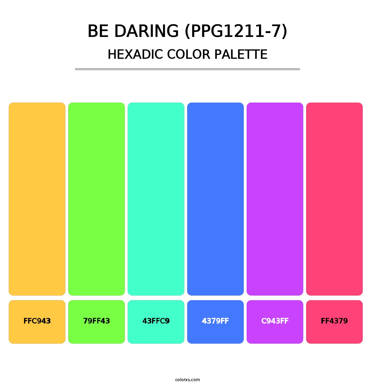 Be Daring (PPG1211-7) - Hexadic Color Palette