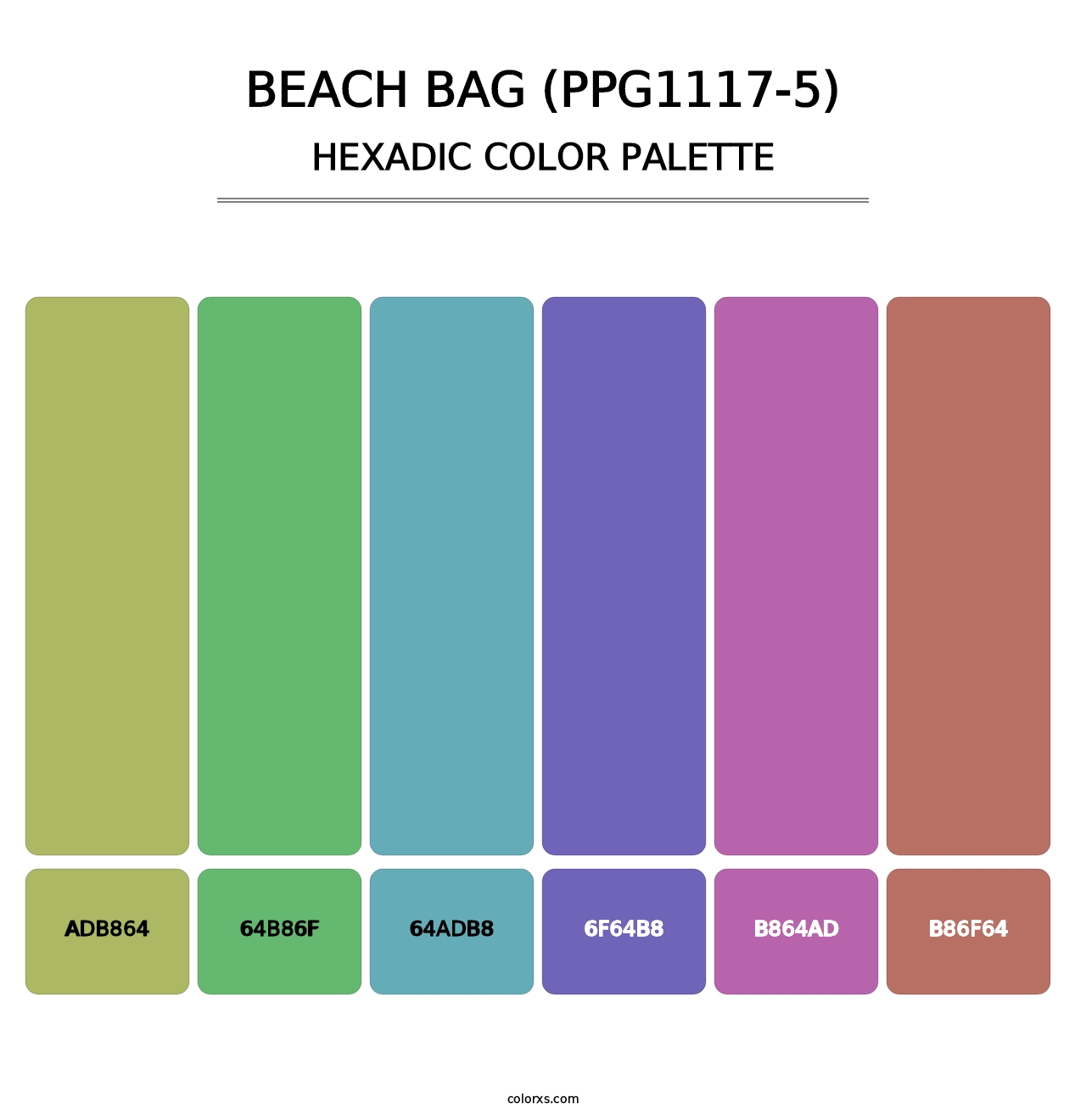 Beach Bag (PPG1117-5) - Hexadic Color Palette