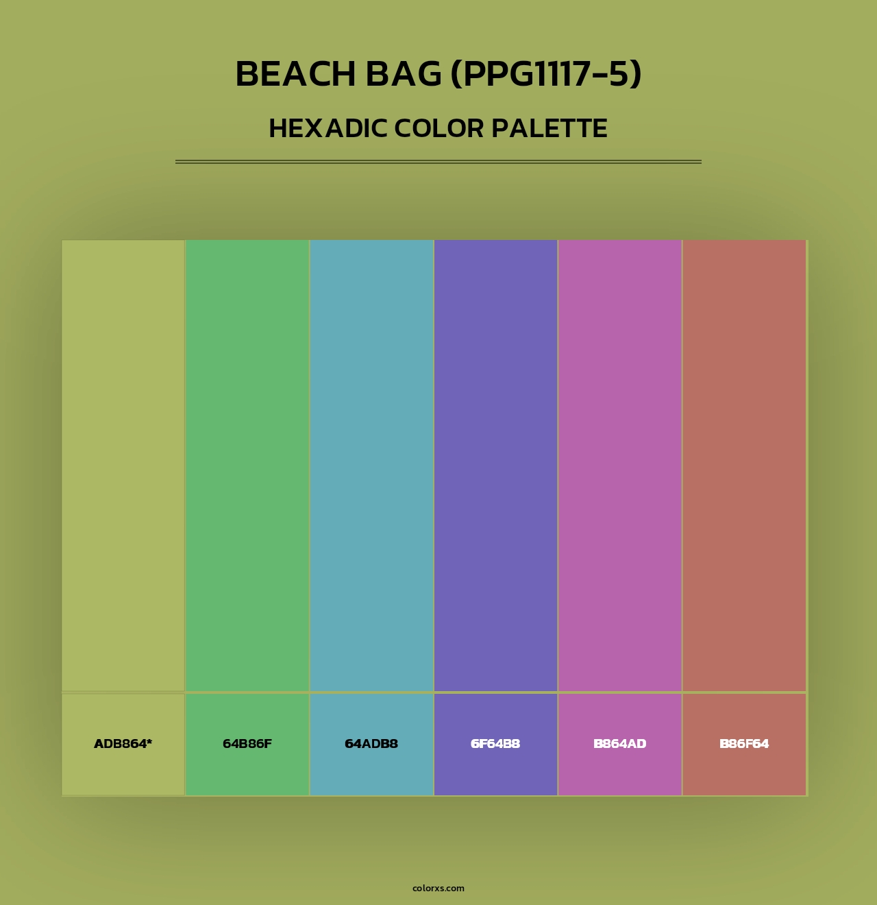 Beach Bag (PPG1117-5) - Hexadic Color Palette