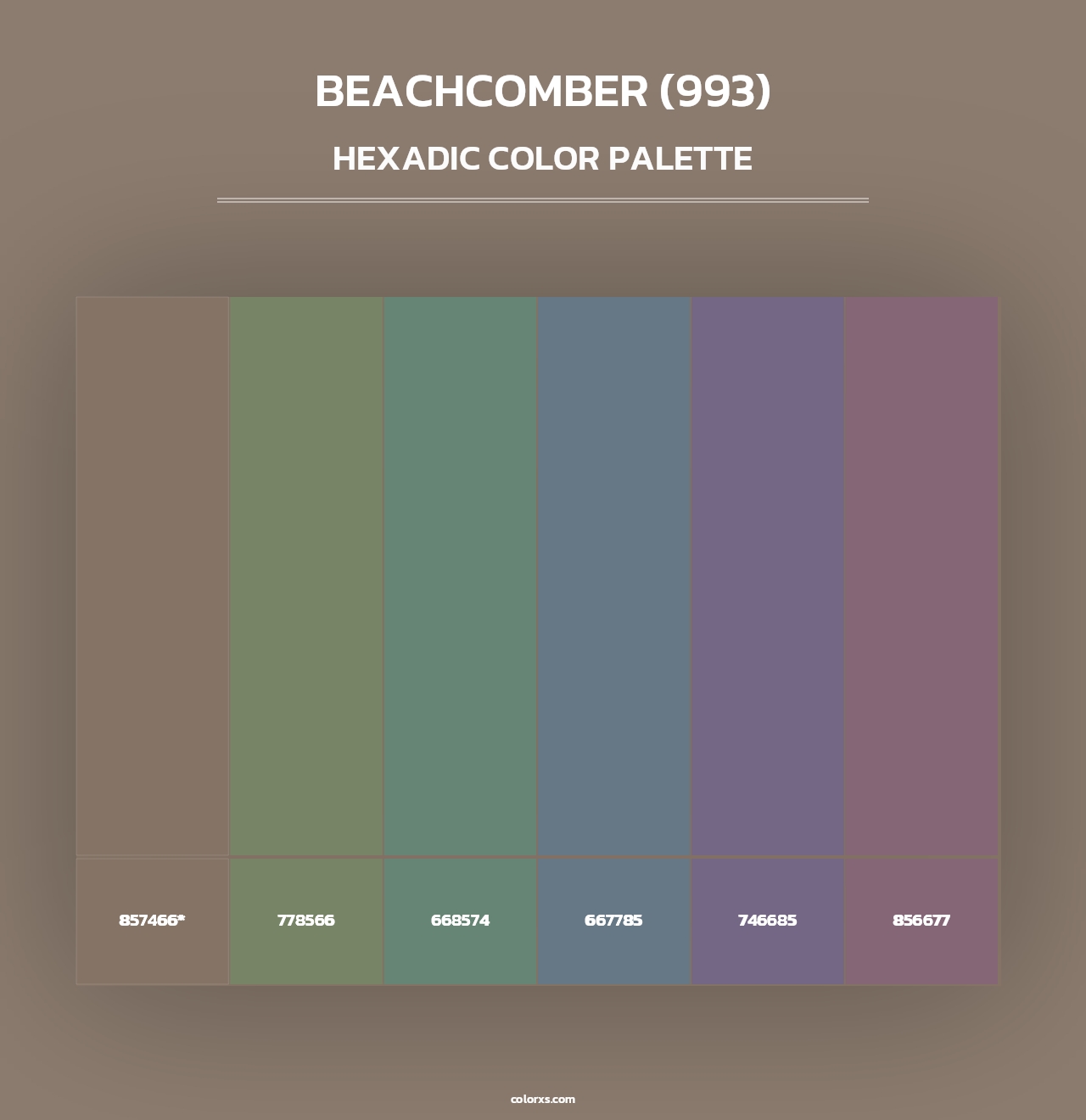 Beachcomber (993) - Hexadic Color Palette