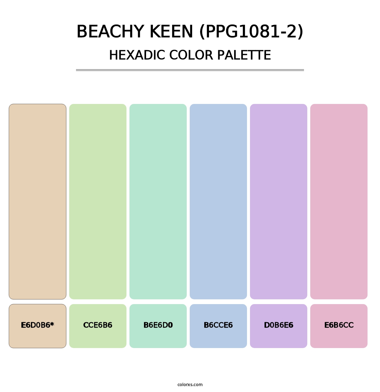Beachy Keen (PPG1081-2) - Hexadic Color Palette