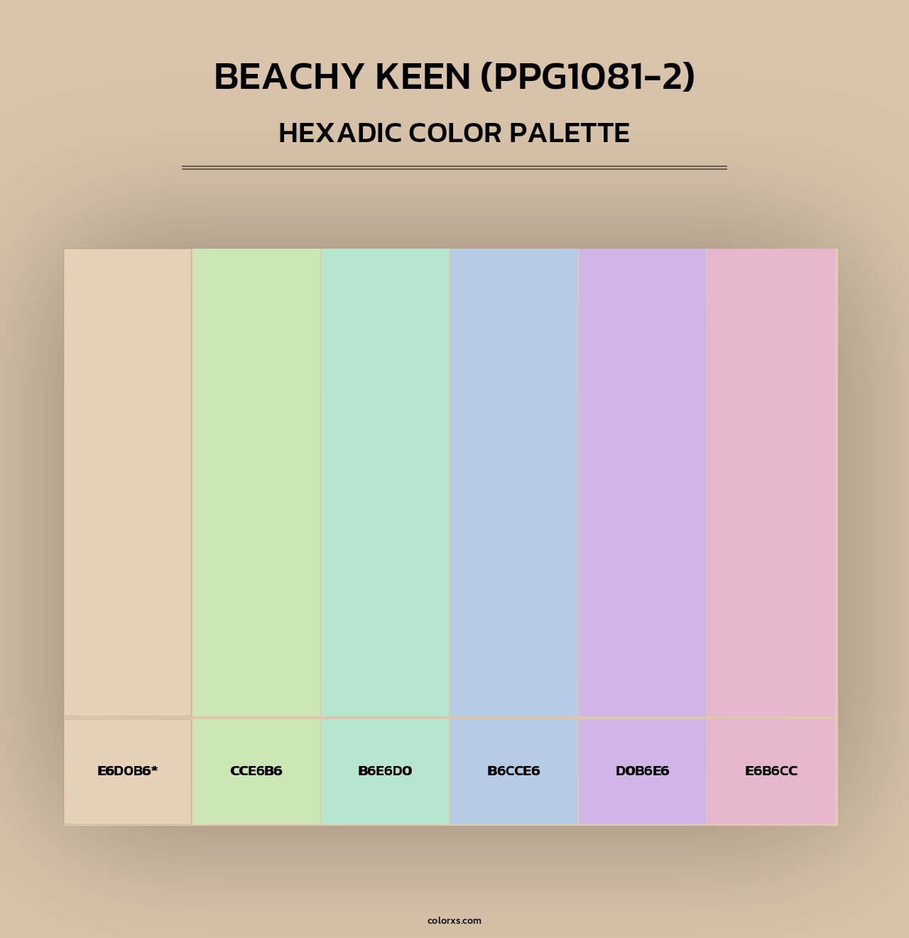 Beachy Keen (PPG1081-2) - Hexadic Color Palette