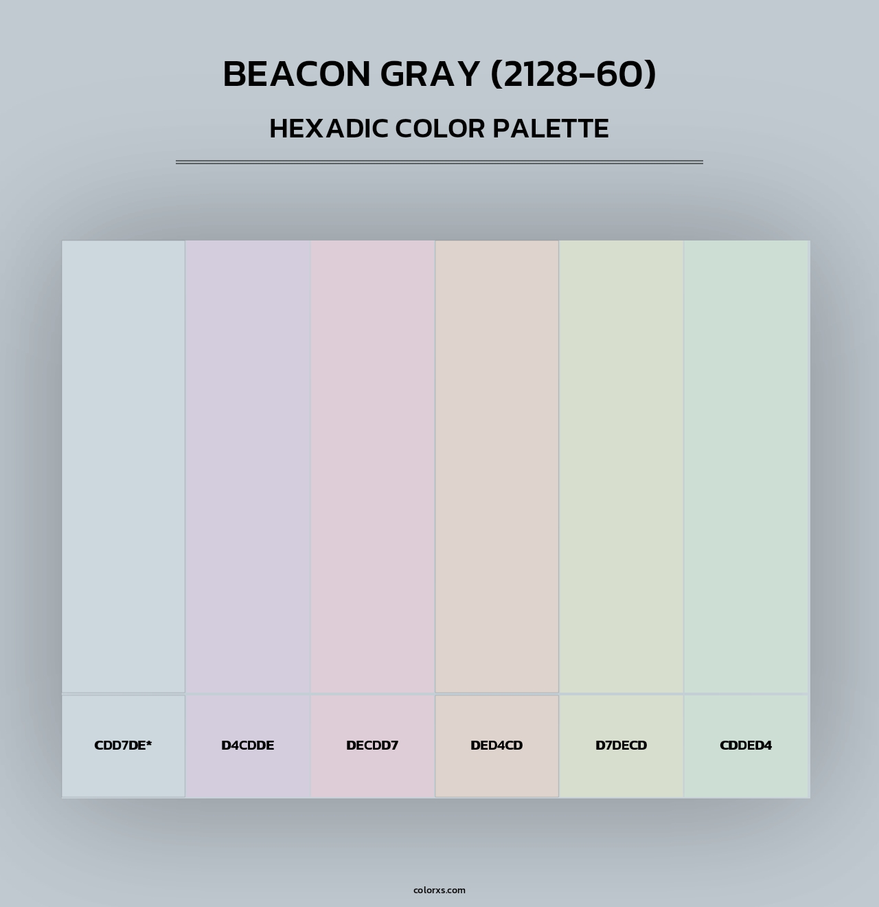 Beacon Gray (2128-60) - Hexadic Color Palette