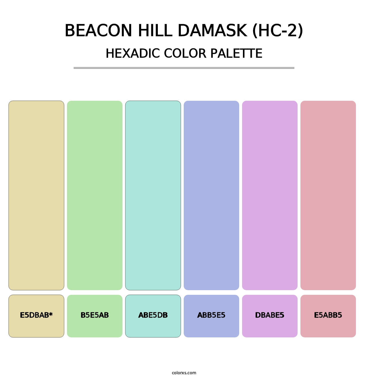 Beacon Hill Damask (HC-2) - Hexadic Color Palette