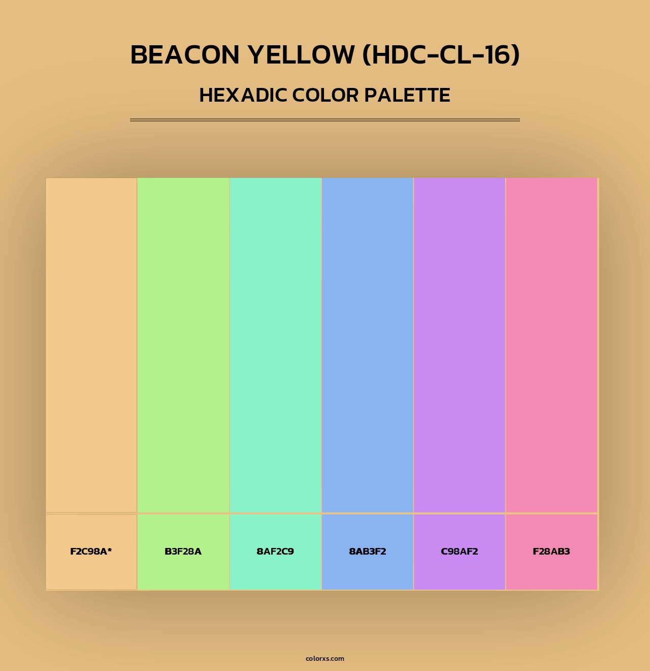 Beacon Yellow (HDC-CL-16) - Hexadic Color Palette