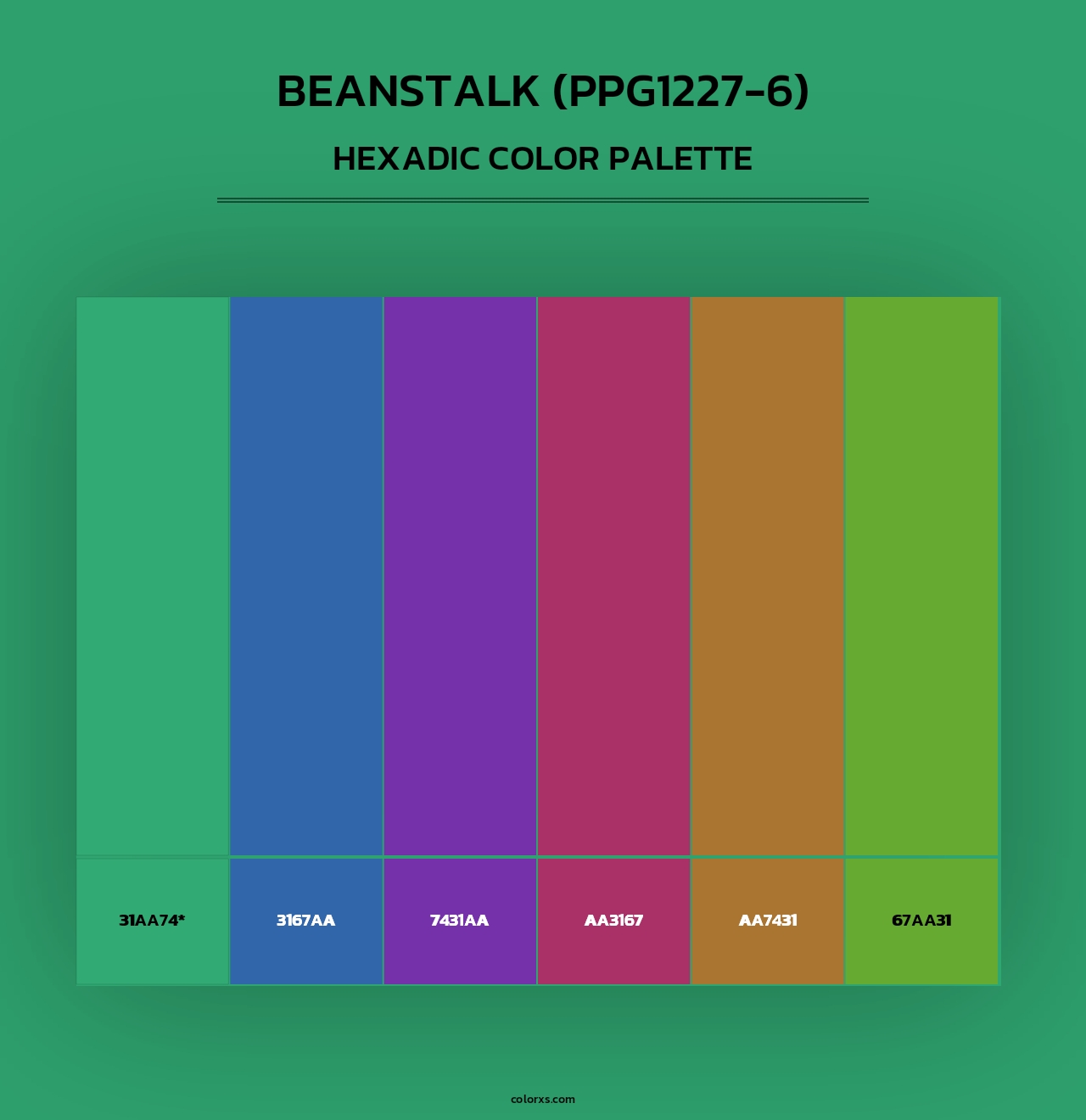 Beanstalk (PPG1227-6) - Hexadic Color Palette