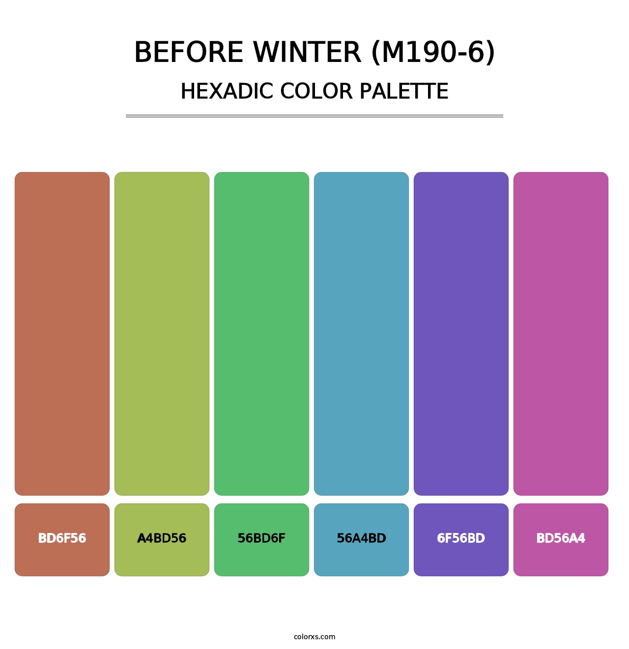 Before Winter (M190-6) - Hexadic Color Palette