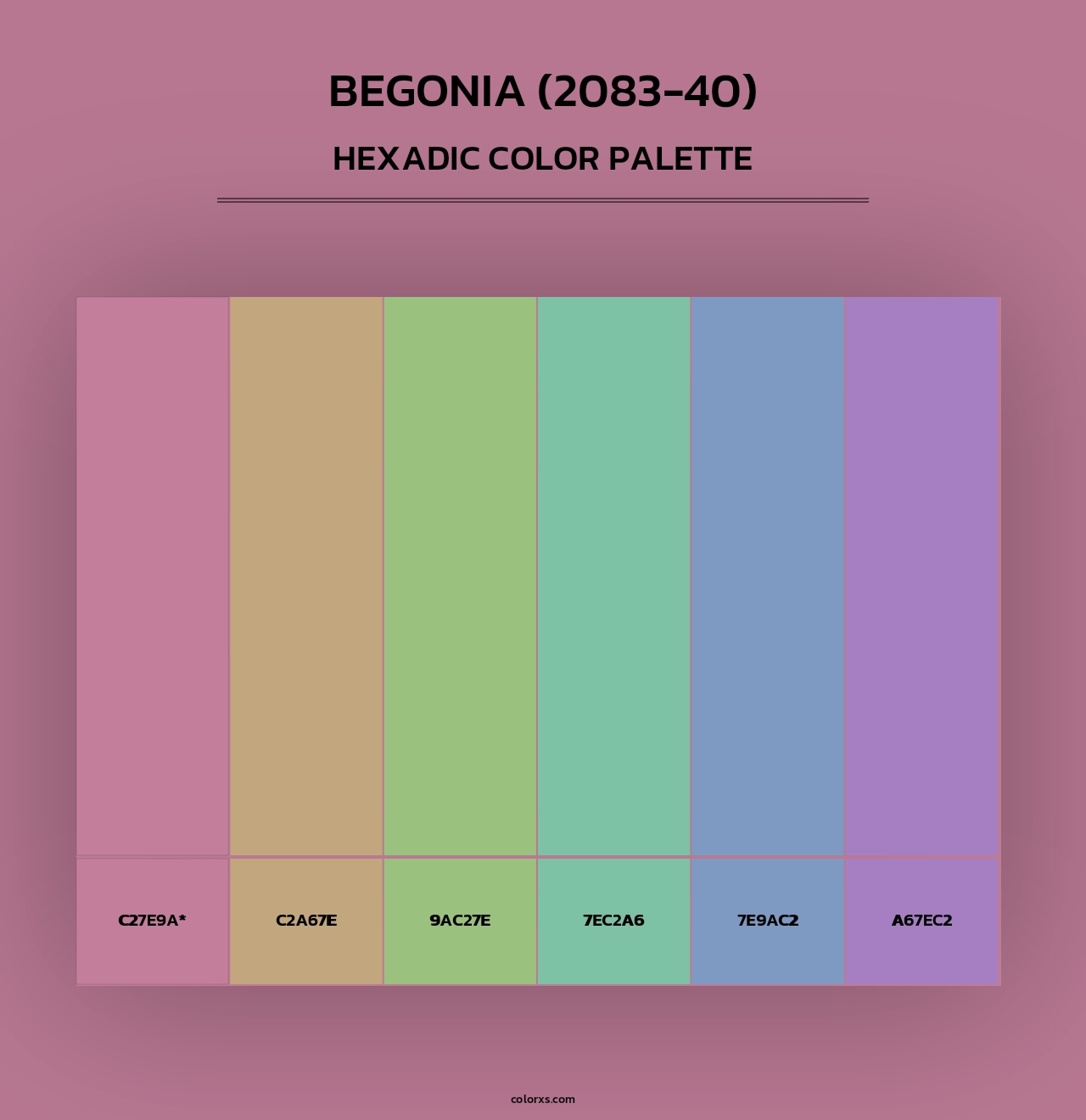 Begonia (2083-40) - Hexadic Color Palette