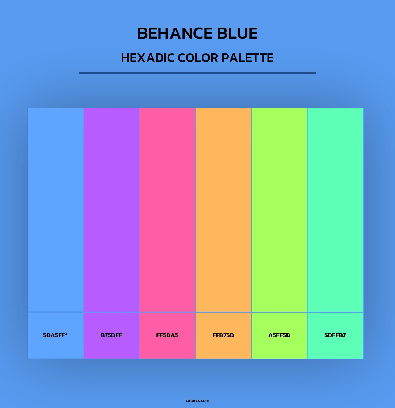 Behance Blue - Hexadic Color Palette