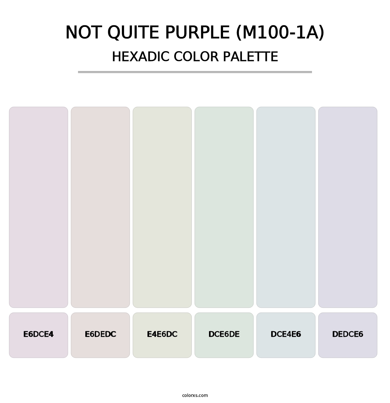 Not Quite Purple (M100-1A) - Hexadic Color Palette