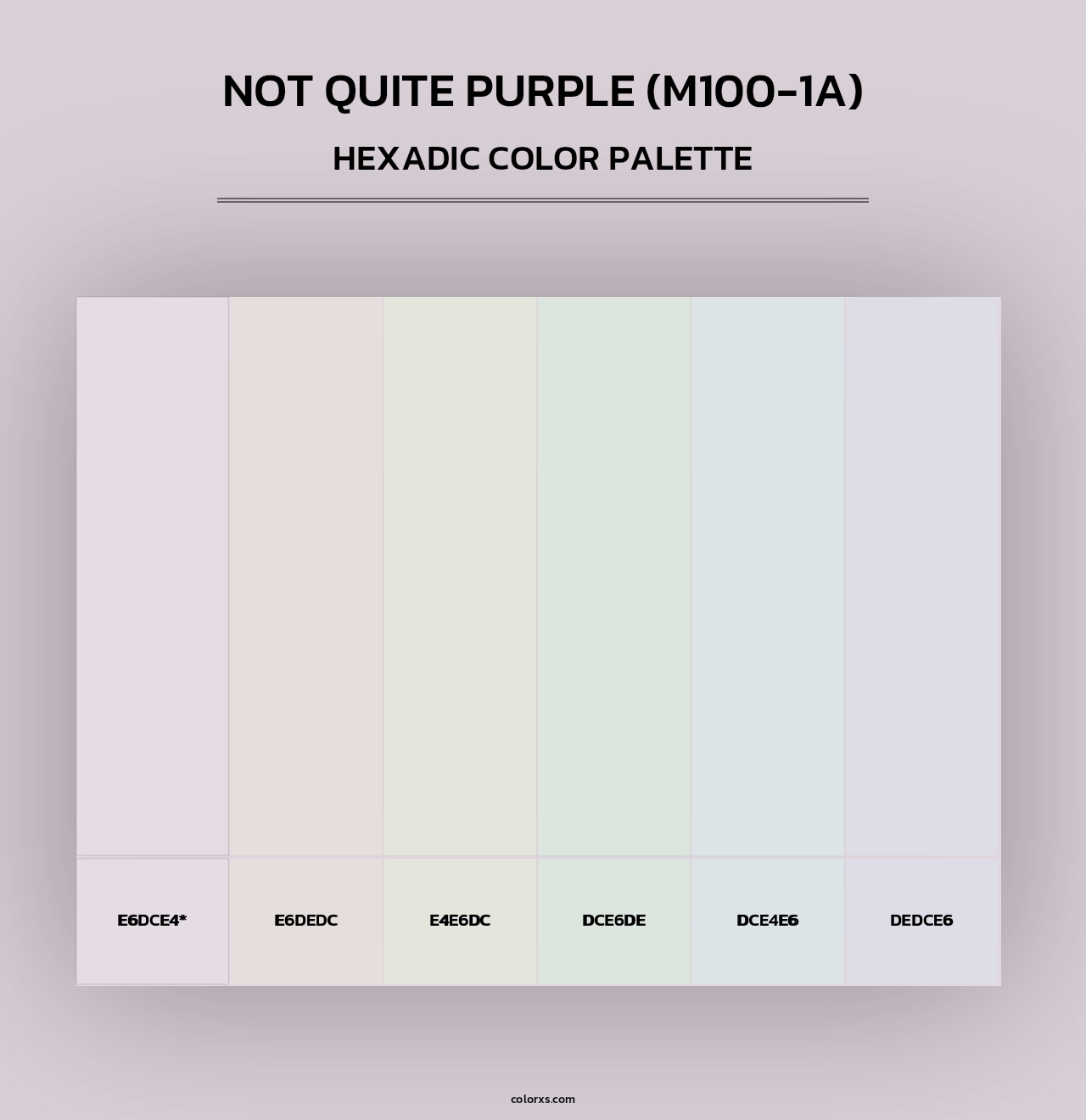 Not Quite Purple (M100-1A) - Hexadic Color Palette