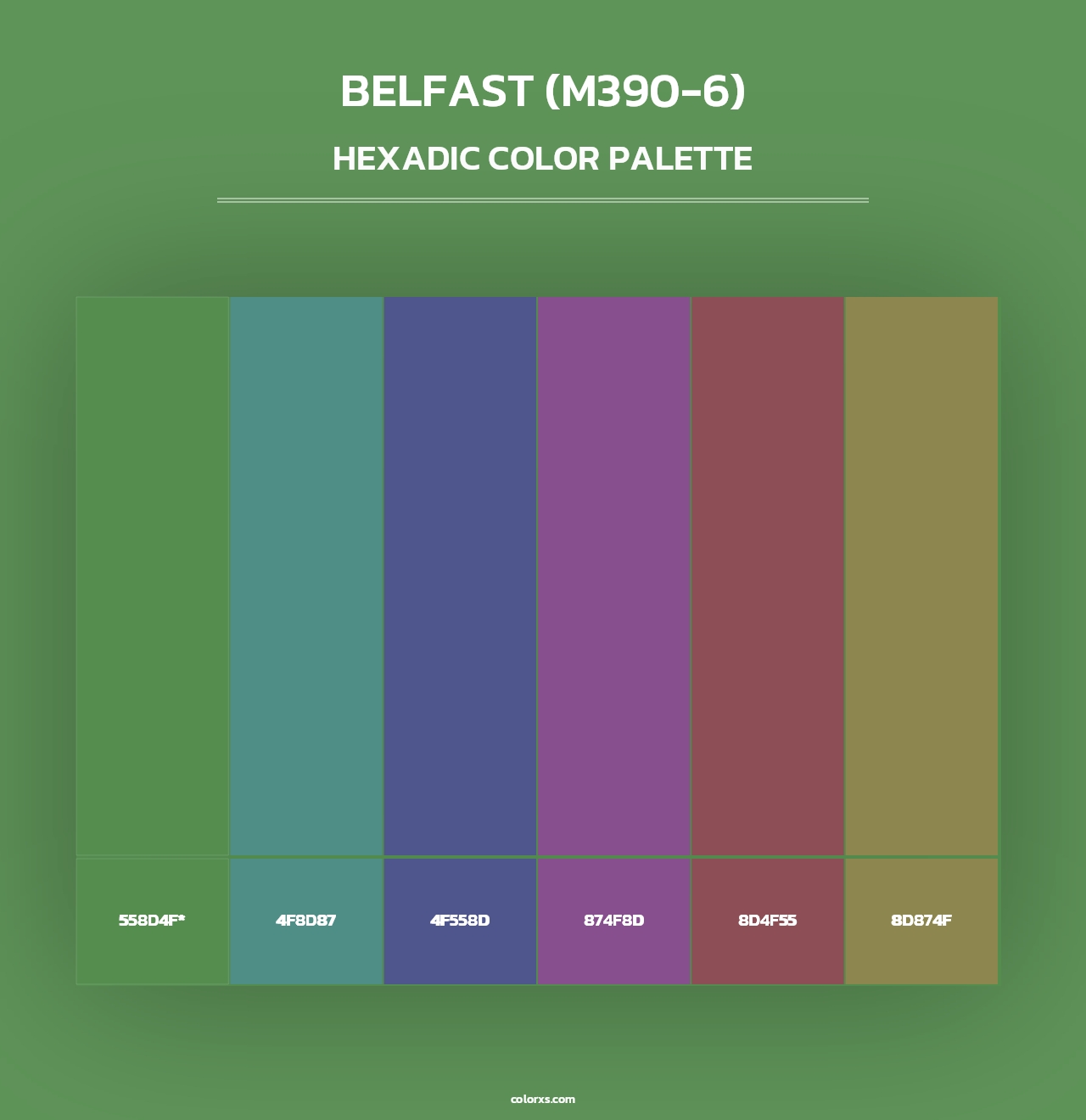 Belfast (M390-6) - Hexadic Color Palette