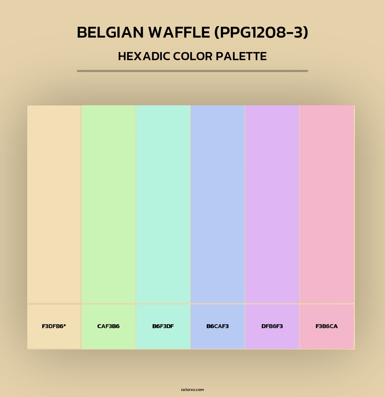 Belgian Waffle (PPG1208-3) - Hexadic Color Palette