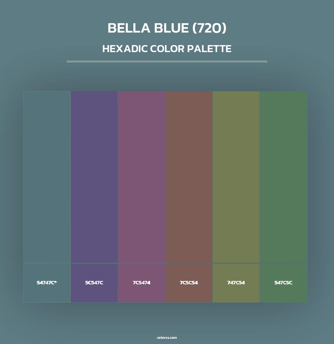 Bella Blue (720) - Hexadic Color Palette
