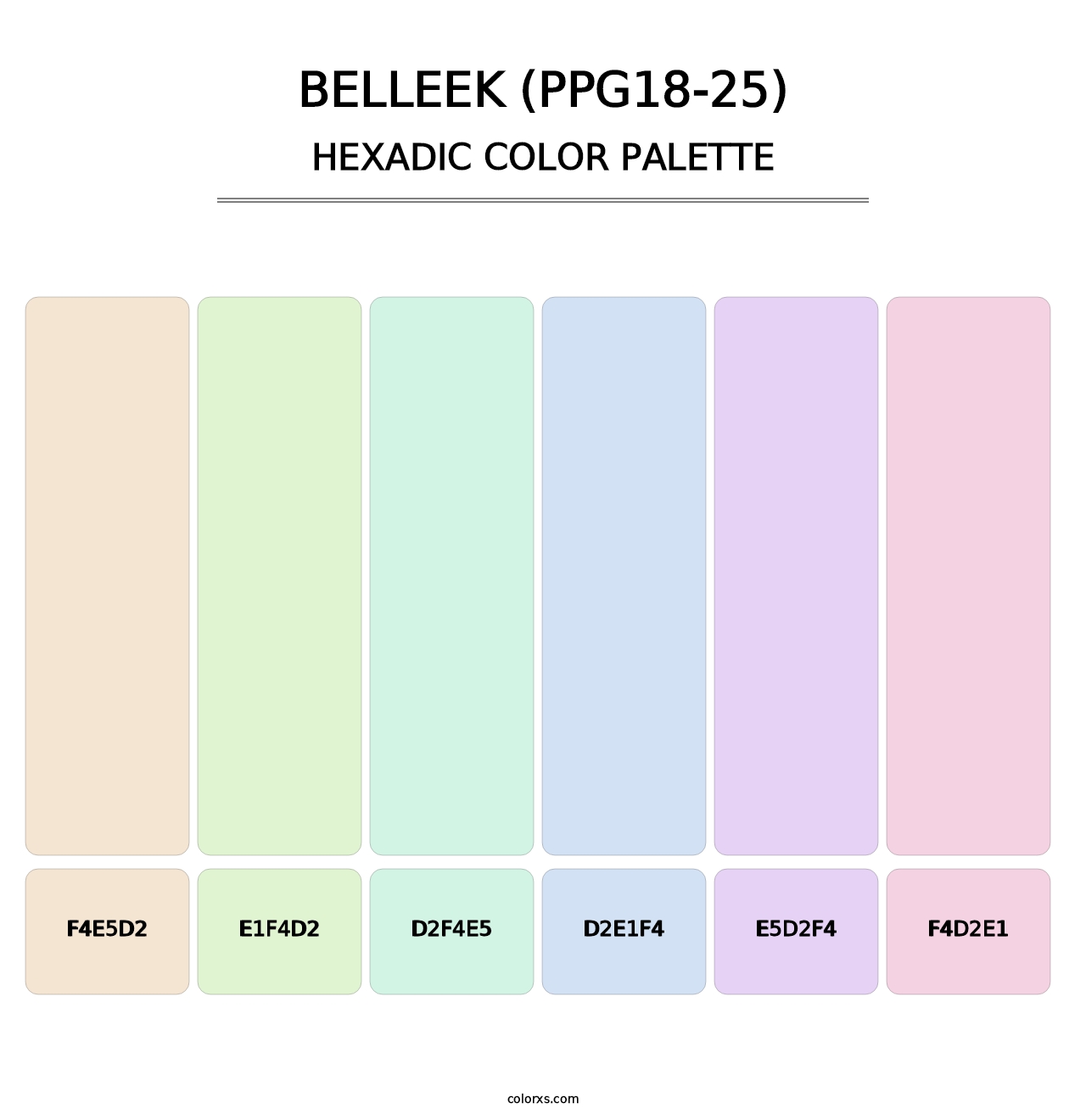 Belleek (PPG18-25) - Hexadic Color Palette