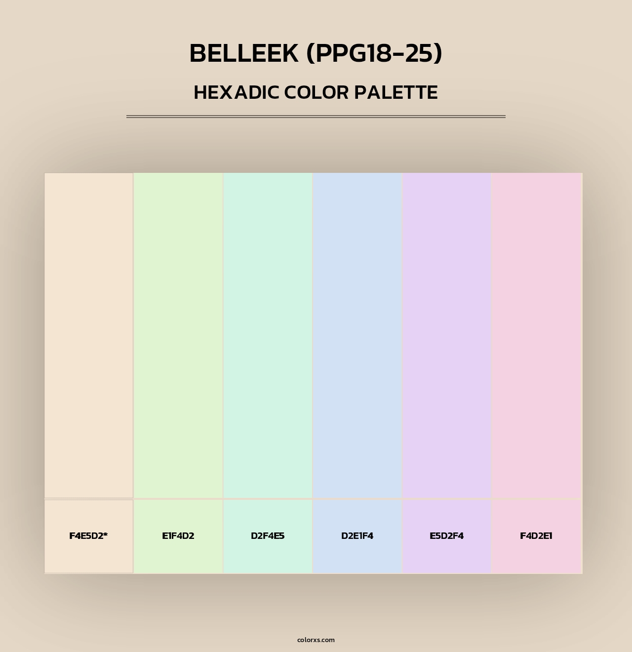 Belleek (PPG18-25) - Hexadic Color Palette