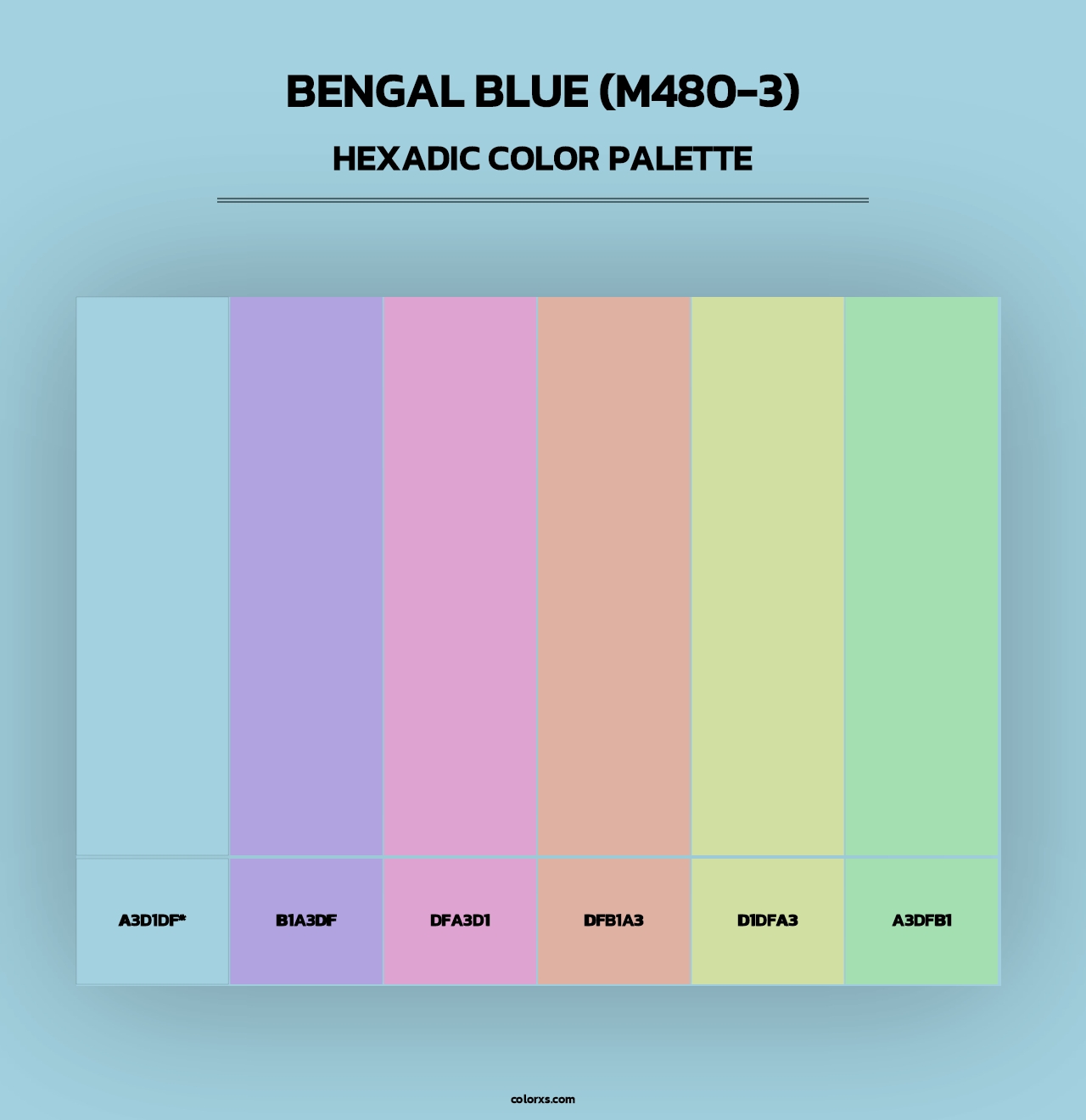 Bengal Blue (M480-3) - Hexadic Color Palette