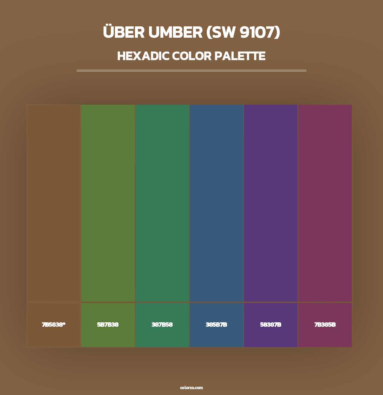 Über Umber (SW 9107) - Hexadic Color Palette